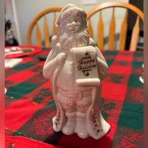 Lovely Vintage jewel Lenox Santa Claus W/a  holidays list ~excellent condition